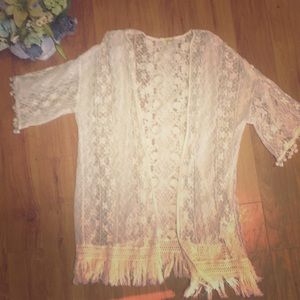 Flattering White Spring Cardigan! XL